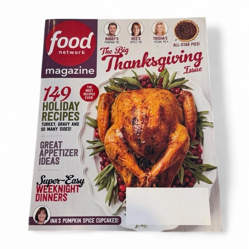 Food Network Thanksgiving Magazine Bundle 4 Issues Recipes